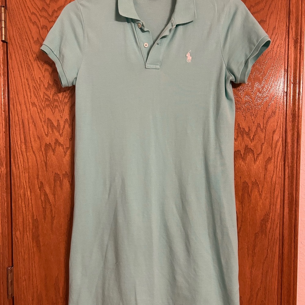 Polo by Ralph Lauren Green Mini Dress Short Sleeve Polo Collar